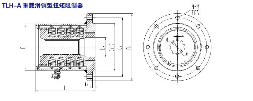 TLH-A 重載滑銷(xiāo)型扭矩限制器